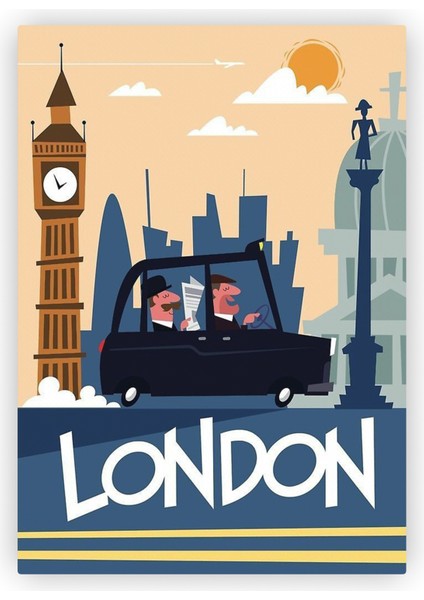 London Gentlemen Londra Beyefendileri Ahşap Poster 20X29 cm