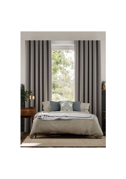 Gri Blackout Işık Geçirmez Fon Perde Pilesiz Karartma Güneşlik (Enxboy)