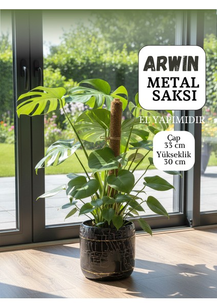 Arwin Metal Saksı 33X30 cm