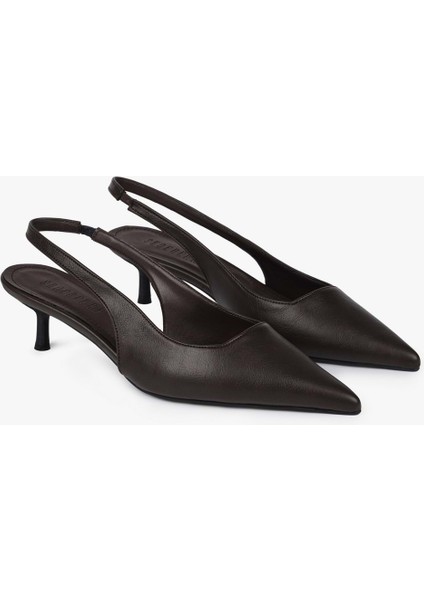 Kadın Kate Acı Kahve Cilt Stiletto