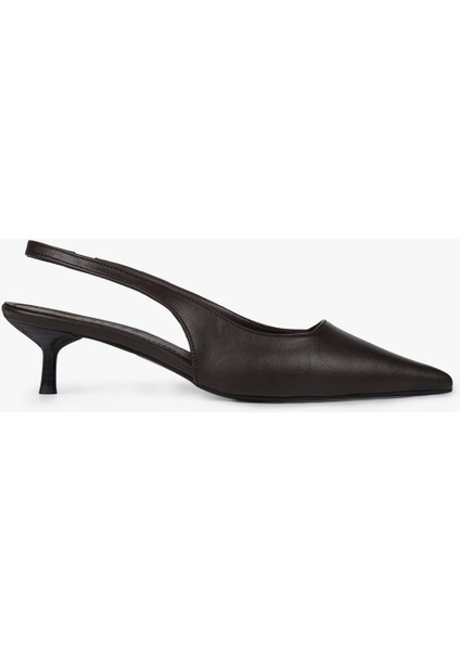 Kadın Kate Acı Kahve Cilt Stiletto fırsatları