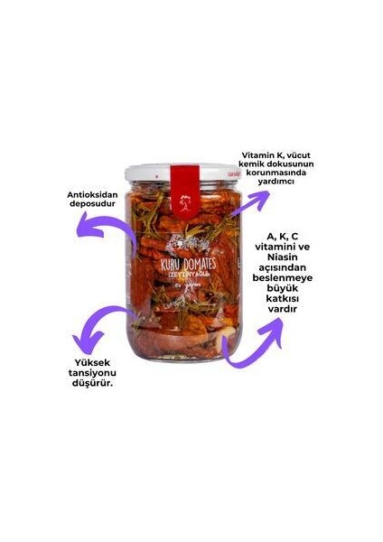 Domates Kurusu Zeytinyağlı 720 G (Kahvaltılık,meze,geleneksel) modelleri