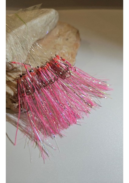 Çapari Köstek 50'li Istavrit Çapari Kösteği Pembe 11 No Iğne Uv