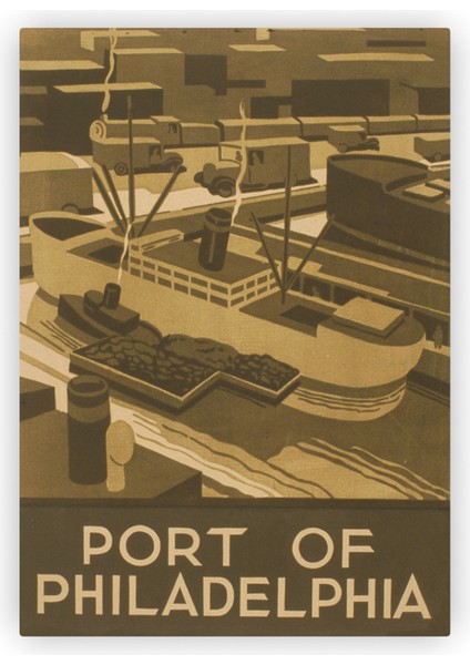 The Port Of Philadelphia Ahşap Poster 20X29 cm