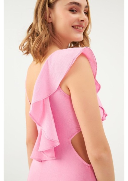 Volanlı Mayo-Pembe fırsatları