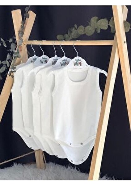 %100 Organik Pamuk 5li Beyaz Atlet Kolsuz Unisex Bebek Body Rahat Kullanım indirimleri