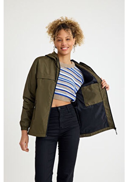 Kadın Içi Astarlı Suya Dayanıklı Kapüşonlu Cepli Yağmurluk indirimleri