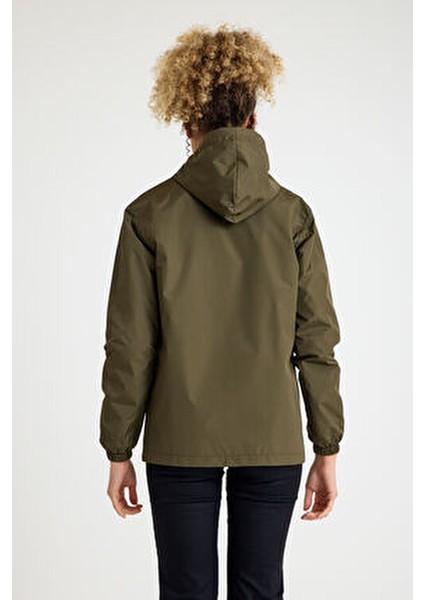 Kadın Içi Astarlı Suya Dayanıklı Kapüşonlu Cepli Yağmurluk