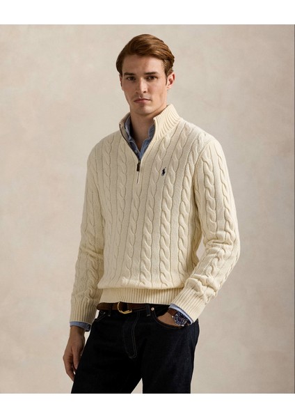 Yarım Fermuar Triko Kazak