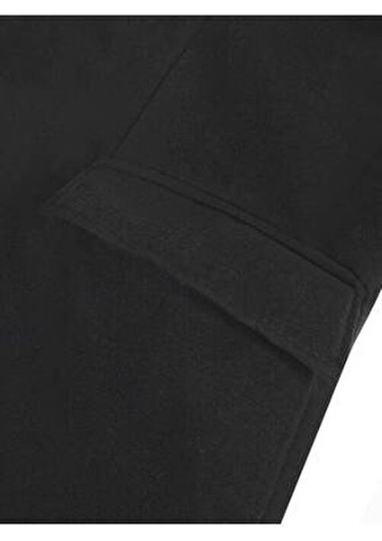 Erkek Siyah Dar Kesim Uzun Yün Karışımlı Kaşe Palto fiyatları