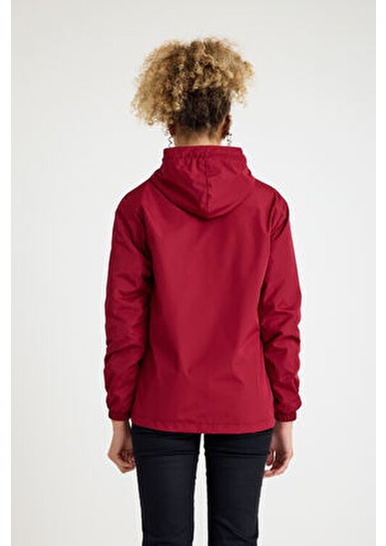 Kadın Içi Astarlı Suya Dayanıklı Kapüşonlu Cepli Yağmurluk