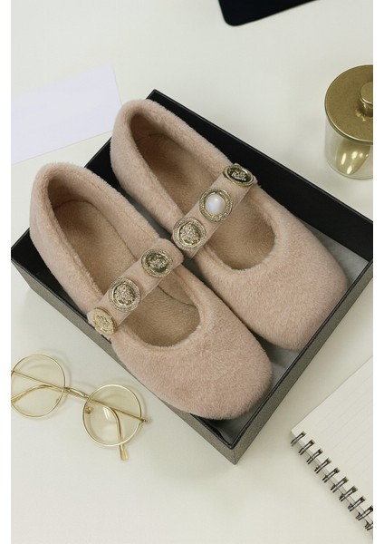 Zera Home Kadın Ev Babeti Kışlık Içi Yünlü Ev Ayakkabısı Panduf