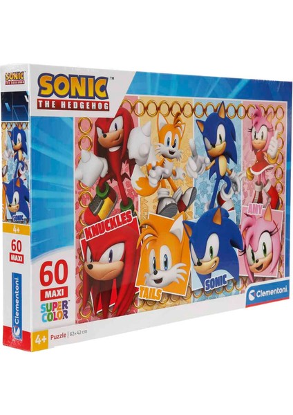 60 Parça Maxi Supercolor Puzzle: Sonic The Hedgehog