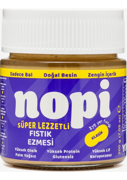Nopi Klasik Yer Fıstığı Ezmesi 200G