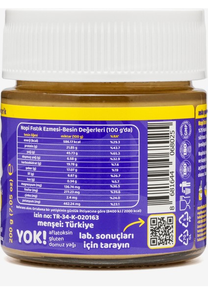 Nopi Klasik Yer Fıstığı Ezmesi 200G modelleri