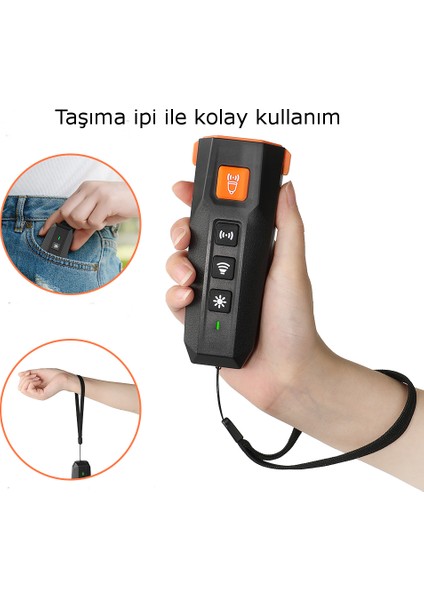 SLU07 Köpek Kovucu 3 Ultrasonik Vericili Flaşörlü Şarjlı 4 Modlu Köpek Savar Değişken Frekans LED El Feneri Köpek Uzaklaştırıcı Dazer Iı Muadili Kumandalı Köpek Eğitim Cihazı