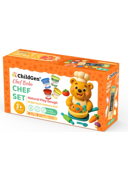 Doğal Oyun Hamuru Sevimli Patiler - Chef Set