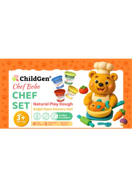 Doğal Oyun Hamuru Sevimli Patiler - Chef Set fiyatları