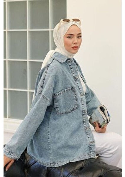 Woops Uzun Kol Ceket Gömlek Cep Detaylı Oversize modelleri