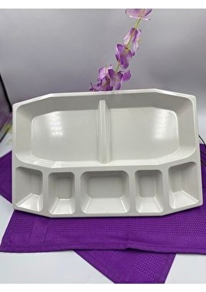 Kahvaltı Sunum Tabağı 7 Bölmeli, Polikarbon Kahvaltı Tabağı (1 Adet) fiyatları