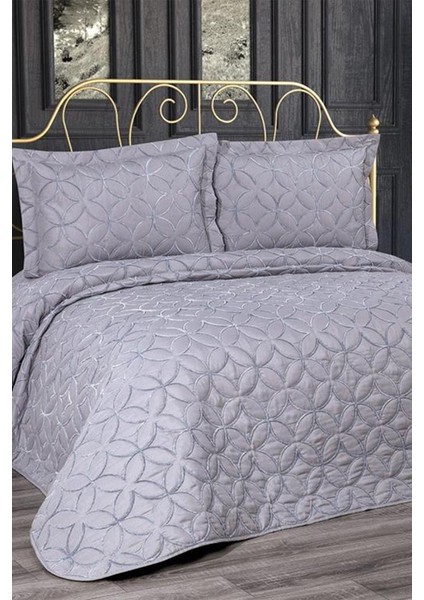 Parolin Çift Kişilik Kapitoneli Yatak Örtüsü Gri modelleri