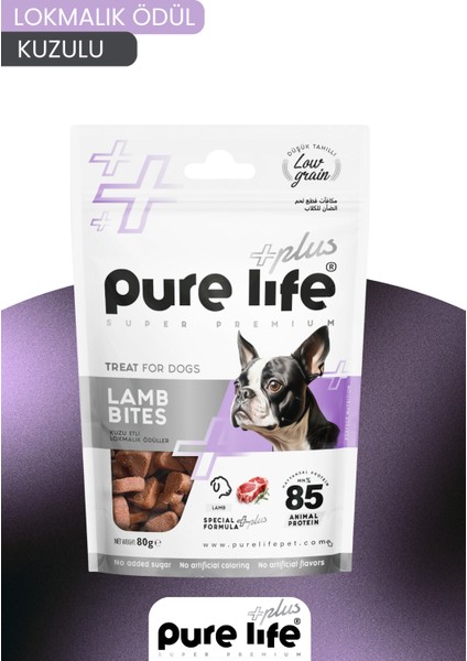 Purelife Plus Kuzu Etli Köpek Ödül Maması 80GR
