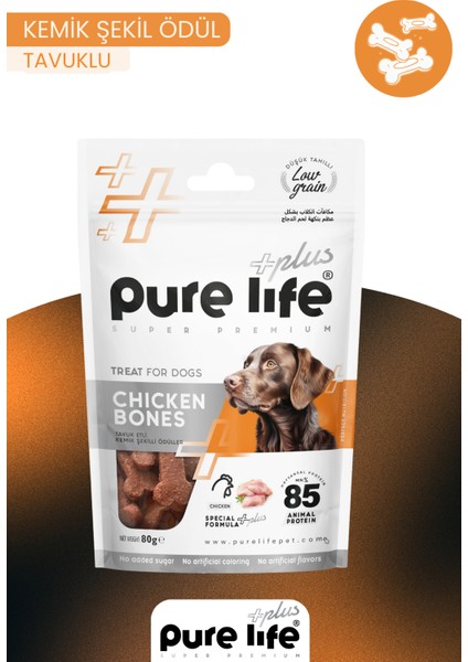 Purelife Plus Köpek Ödül Kemiği Tavuk Etli 80GR fiyatları