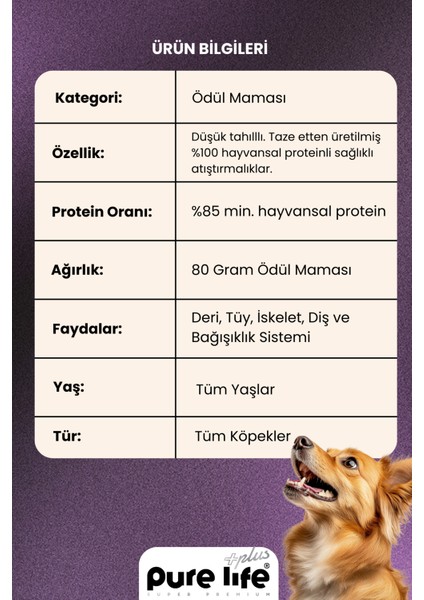 Purelife Plus Kemik Ödül Maması Kuzu Etli 80GR fiyatları