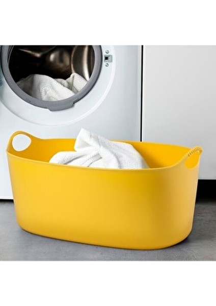 Torkıs Sarı 35 Lt Esnek Büyük Çamaşır Sepeti