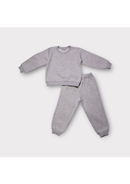 3 Iplik Şardonlu Unisex Basic Bebek Eşofman Takımı