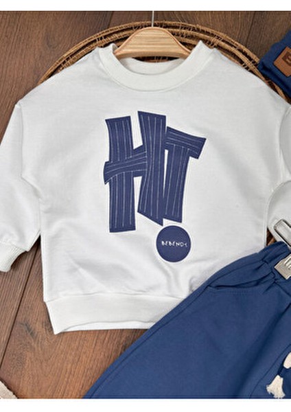 Hi Kabartma Baskılı Bereli Arma Detaylı Oversize Geniş Kalıp Erkek Bebek Takım