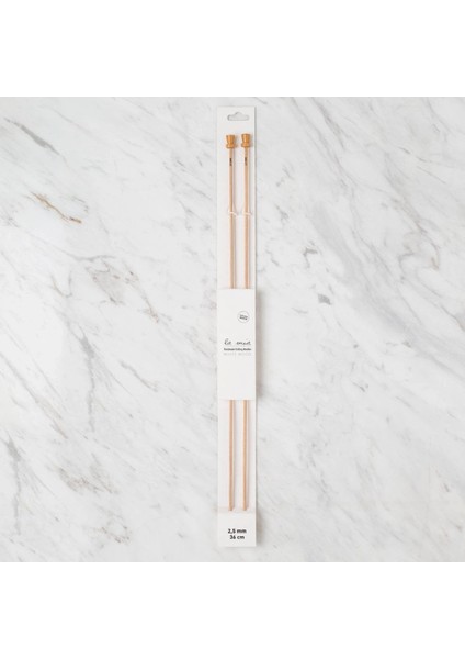 Whitewood 2.5 mm 36 cm Ahşap Örgü Şişi