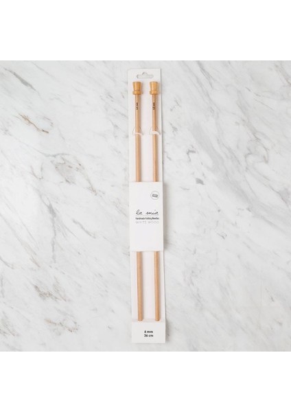 Whitewood 6 mm 36 cm Ahşap Örgü Şişi