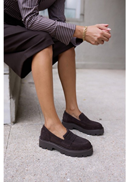 Alberto Kadın Kahve Gercek Suet Loafer Ayakkabi fiyatları