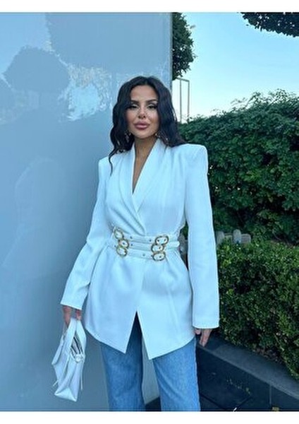 Kadın Kemer Detay Ceket modelleri