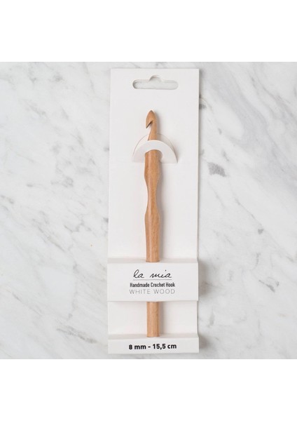 Whitewood 8 mm 15.5 cm Ahşap Yün Tığ