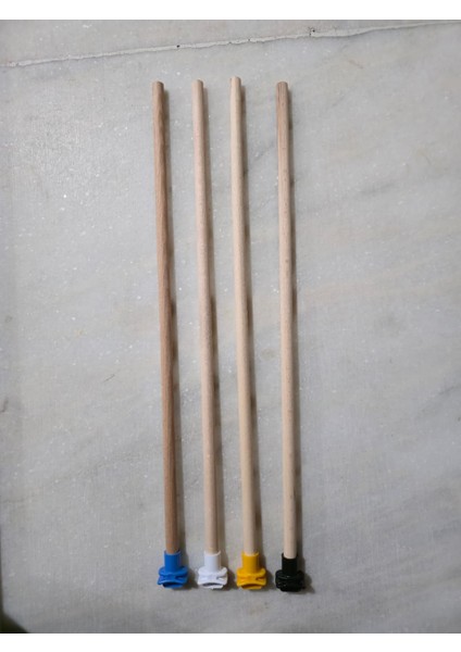 Çok Renkli Plastik Başlıklı 40 cm Gürgen Kafes Tüneği 4 Adet fırsatları