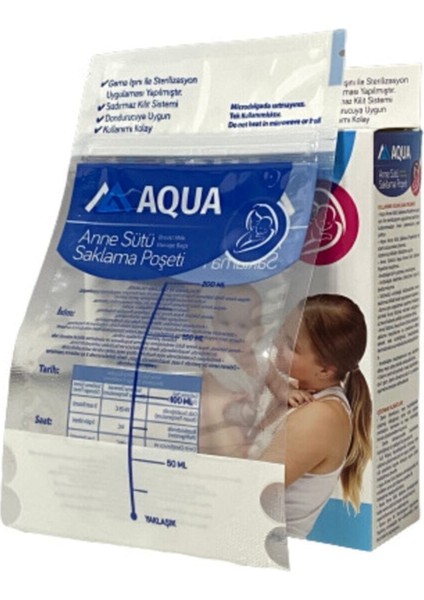 Anne Sütü Saklama Poşeti, 20 Adet, Gamma Sterilize, Sızdırmaz Kilit Sistemli fiyatları