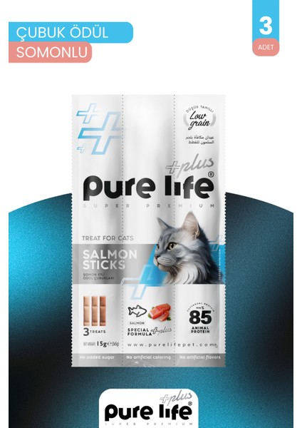 Purelife Plus Somonlu Kedi Ödül Çubukları 15GR fırsatları