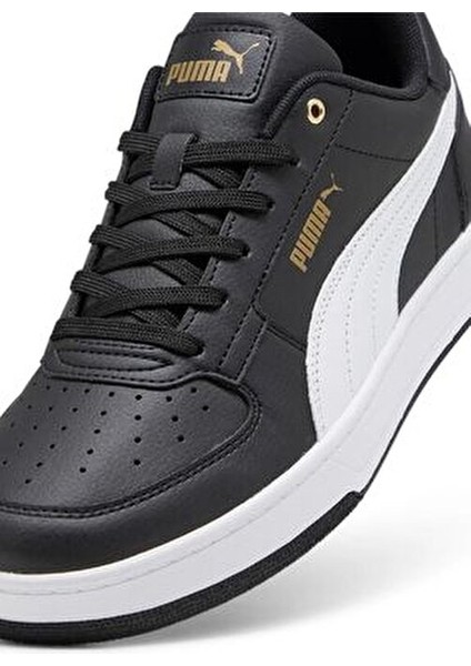 Caven 2.0 Kadın Siyah PU Malzeme Düz Taban Bağcıklı Spor Ayakkabı