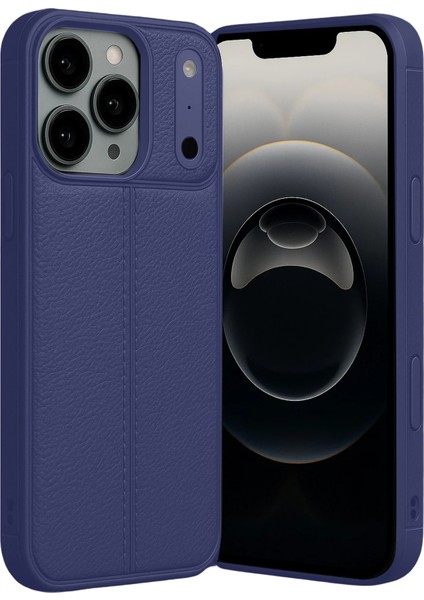 iPhone 17 Pro Kılıf Niss Deri Desen Silikon