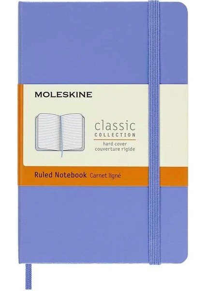 Sert Kapak Çizgili Defter Cep Boy 9X14 Cm. 192 Sayfa Ortanca Mavisi