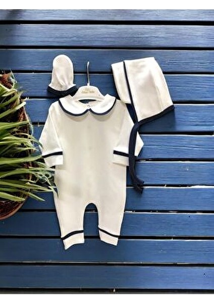 Isme Özel Baskılı Bonet Şapkalı 3'lü Pamuklu Tulum Seti fiyatları