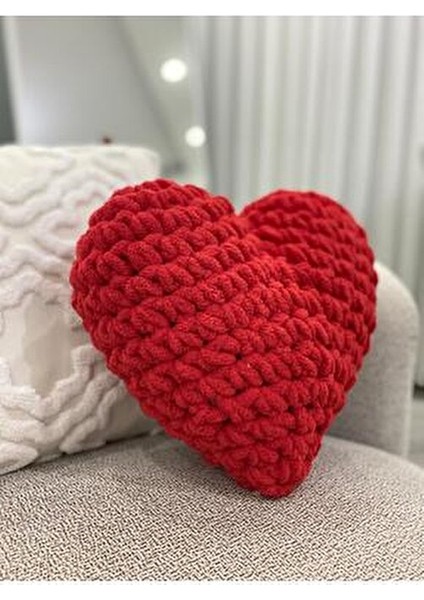 Romantik Kalp Yastık - Sevgililer Günü Kırmızı Kalp Yastık-Hediye ve Dekorasyon Için Modern ve Zarif fırsatları