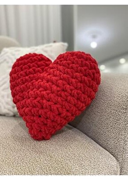 Romantik Kalp Yastık - Sevgililer Günü Kırmızı Kalp Yastık-Hediye ve Dekorasyon Için Modern ve Zarif indirimleri