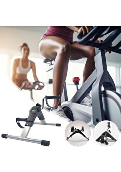 El Ayak Mini Kondüsyon Bisikleti Dijital Göstergeli Katlanabilir