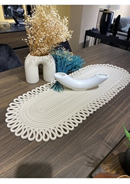 Galaxy Doğal Jüt, Desenli, Hasır, Amerikan Servis, Masa, Sehpa Örtüsü Runner. 30X80 fırsatları