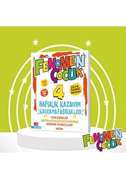 Fenomen Çocuk Kkf 4. Sınıf Tüm Dersler Haftalık Kazanım Kavrama Fasikülleri Güncel Basım