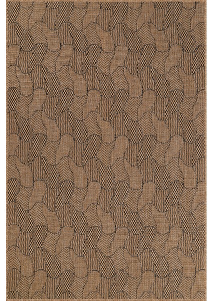 Jüt Tabanlı Hasır Dokuma Örme Bohem Halı Kilim