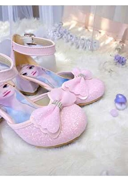 Kız Çocuk Elsa Prenses Minik Topuklu Abiye Ayakkabı fırsatları